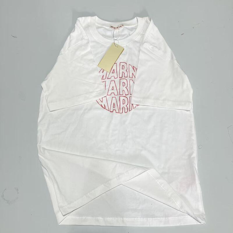 Cross-border bestseller in Japan and Korea, Mar simple line letter spray-painted print pattern casual cotton T-shirt for men and women couples Cross-border bestseller in Japan and Korea, Mar simple line letter spray-painted print pattern casual cotton T-shirt for men and women couples