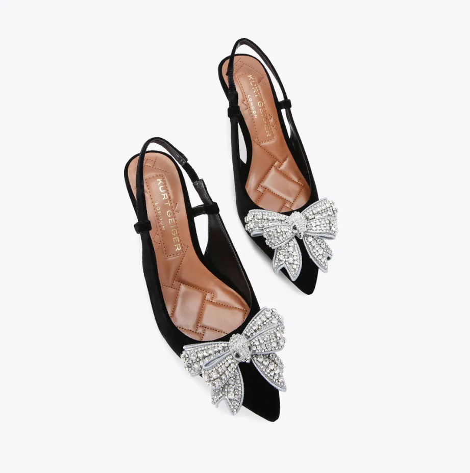 Kurt Geiger Eagle Head Women's High Heels with Rhinestones, New Bowknot Design, Guangzhou Dropshipping