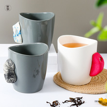 杯子陶瓷创意北欧咖啡杯 马克杯定制 in礼品杯办公室s攀岩陶瓷杯
