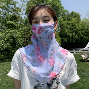 Summer shiffon fashionable medical mask, scarf, sun protection