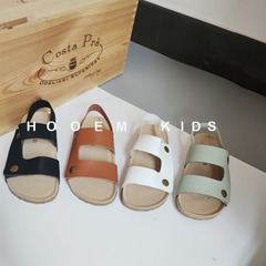 Children's Cork Sandals 2023 Summer New Korean Style Sandals for Boys and Girls, Holes Cork Shoes