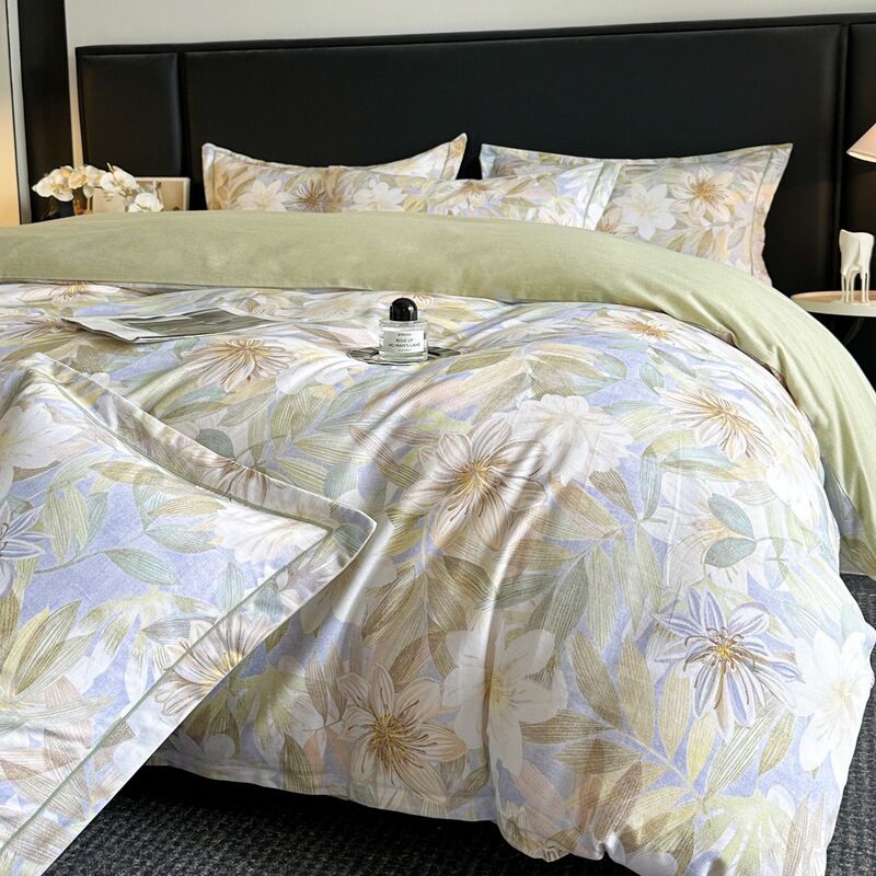 New Style Brushed Digital Print Four-Piece Set, Thickened Four-Piece Set