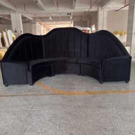 厂家直销酒店大堂布艺沙发现代大户型多人洽谈弧形半圆形创意沙发
