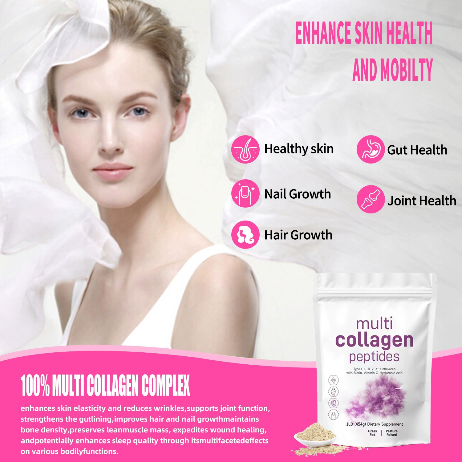 Хит продаж в байке: многоколлагеновый порошок, MultiCollagenPowder, партия