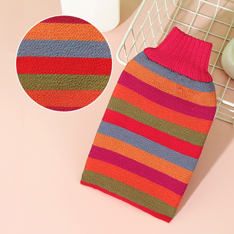 Nuevo toalla de doble cara para baños frotando barro espesar tela de baño de doble capa frotando barro espalda guante artefacto doméstico