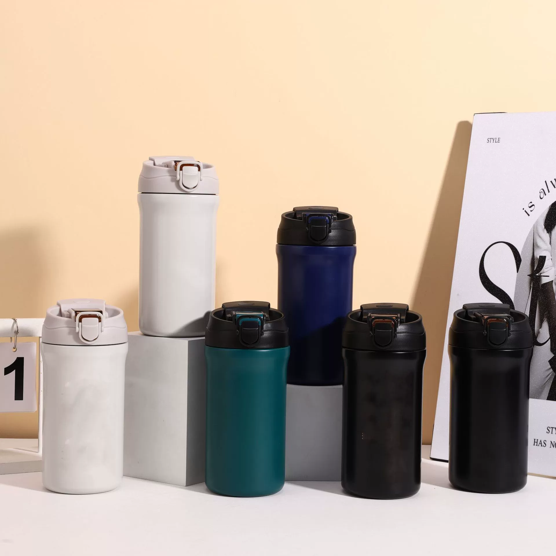 Новая минималистская сплошная цветная кофейная чашка двухслойная вакуумная 316 из нержавеющей стали изоляторная чашка офисная бытовая двойная чашка для питья прямая чашка