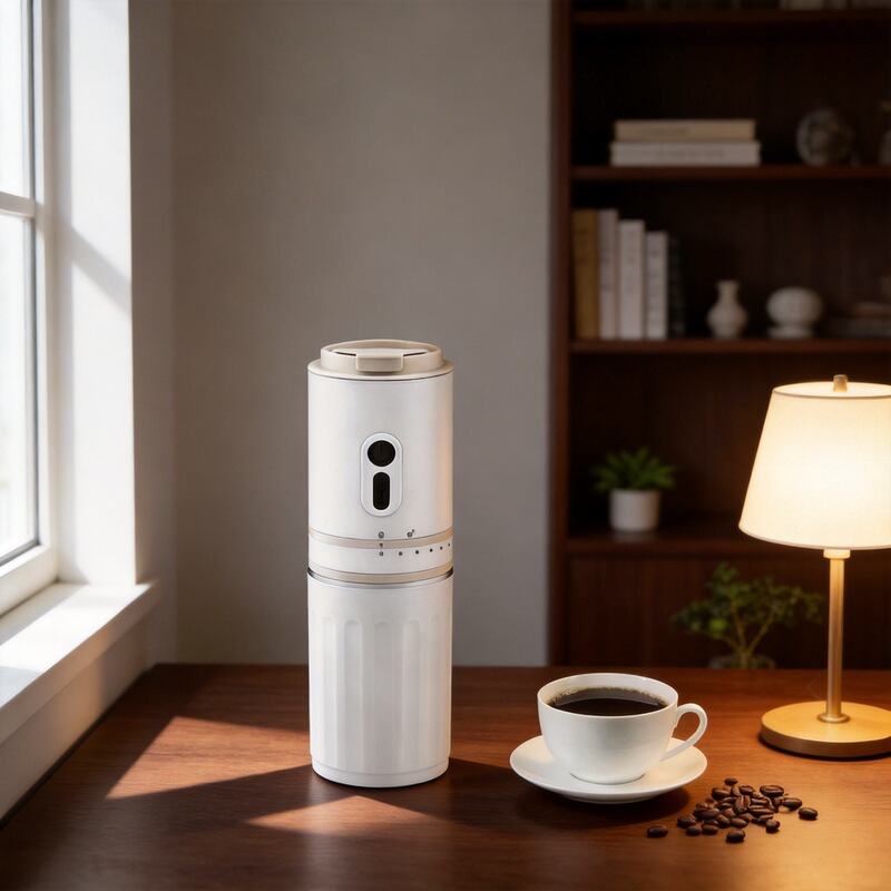 Portable Coffee Machine, Household Small Grinding and Brewing All-In-One Electric Coffee Grinder, Outdoor Travel Coffee Cup