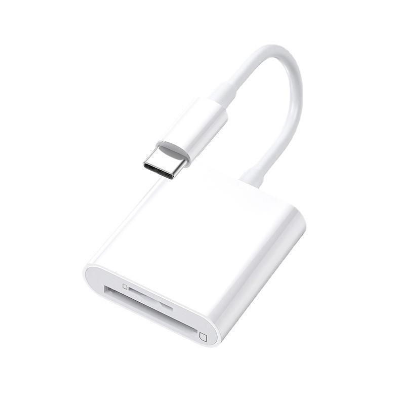 Aplicable a Apple dos en un lector de tarjetas teléfono móvil convertidor de rayos TF + tarjeta SD OTG cámara multifuncional