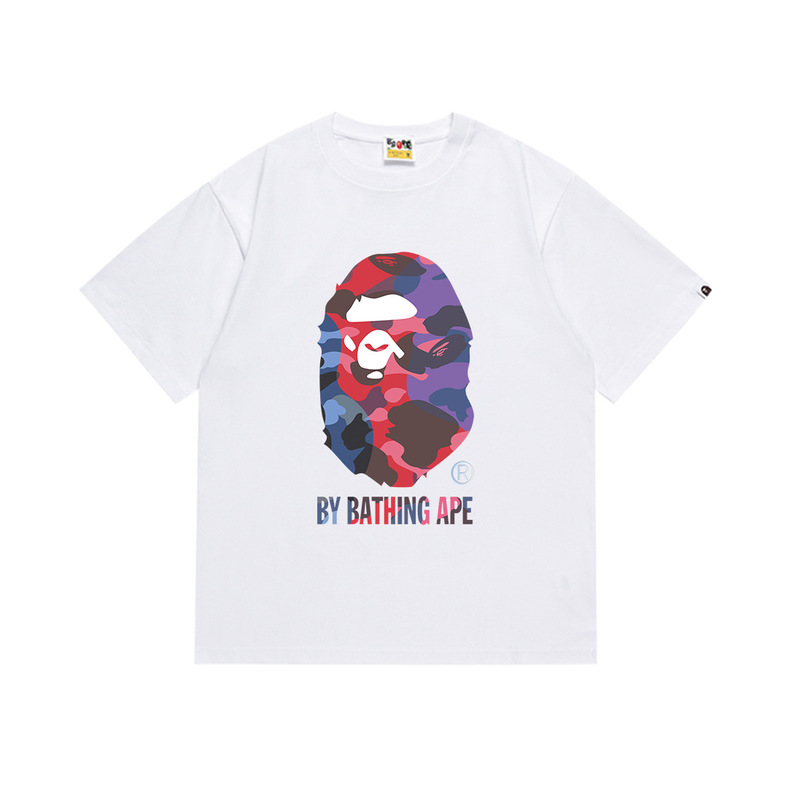 国境を越えた売れ筋BAPE X Miami International MIAMIジョイント漫画男女同型半袖スポーツTシャツトレンディブランド|undefined