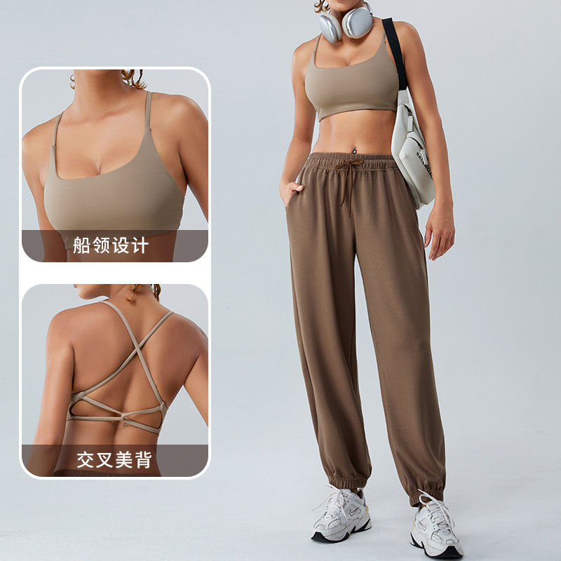 Cross-border nuevo chaleco desnudo de Yoga de las mujeres espalda cruzada deportes ropa interior sujetador correr fitness yoga ropa superior