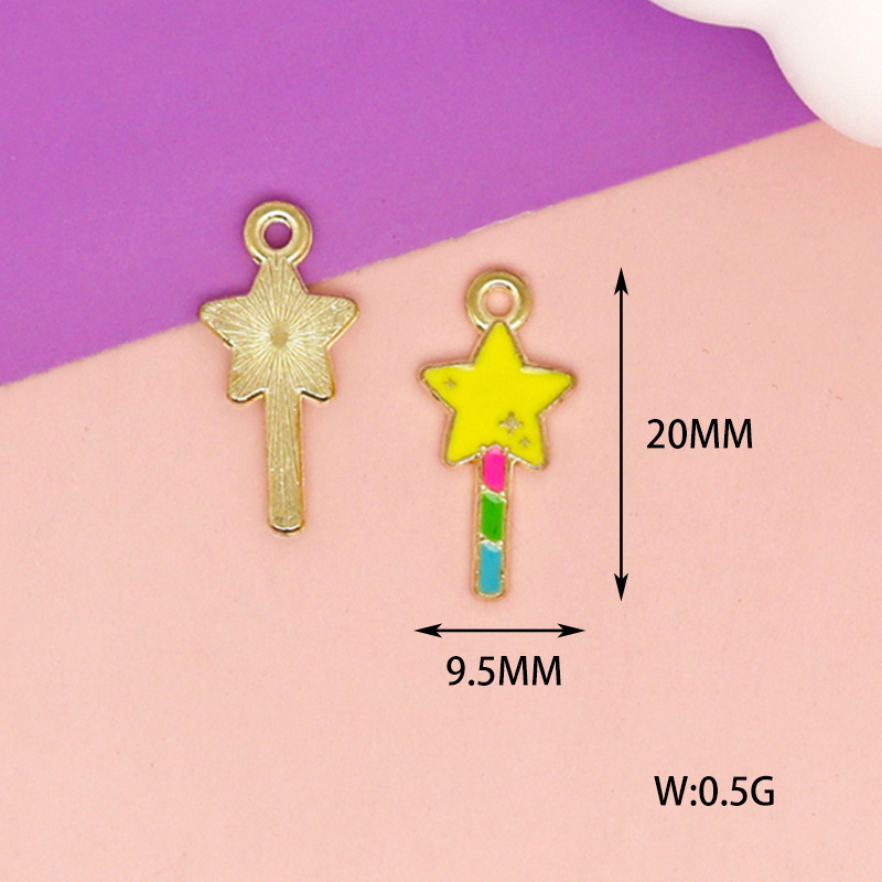 12g Weight Pendant Jewelry Making Type DIY Jewelry Accessories Classification 10 PCS/Package Quantity Alloy Material Color Block Pattern Enamel Design Cute Style 10 PCS/Package Alloy Color Block Pendant 9