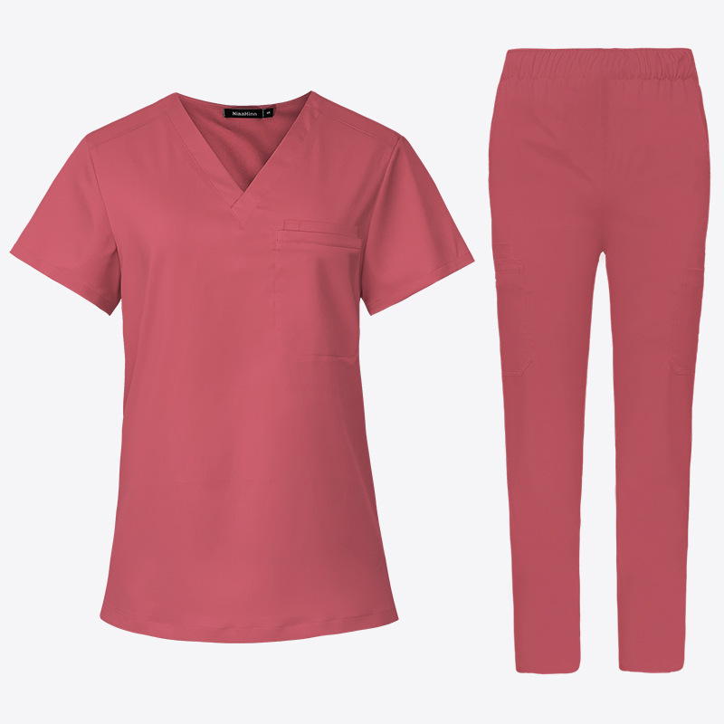 半袖医師看護師ペット歯科口腔作業服看護服手洗い服手術室ブラシ手服女|undefined