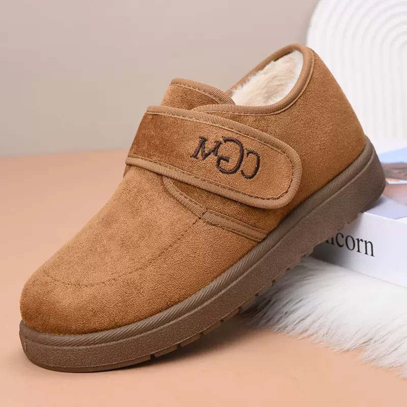 中老年软底雪地靴2025冬季新款加绒保暖妈妈棉鞋防滑一脚蹬女棉鞋