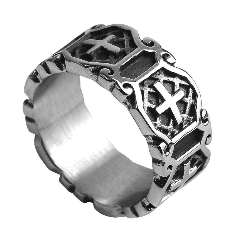 Vintage Men's Stackable Rings Minimalist Trendy Open Finger Ring_voghion.com