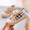 Children's plaid shoes spring and autumn new boys and girls children children baby soft bottom canvas shoes step shoes