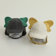 大象耳朵韩版羊羔绒护耳飞行帽可爱卡通保暖亲子雷锋帽护耳风雪帽
