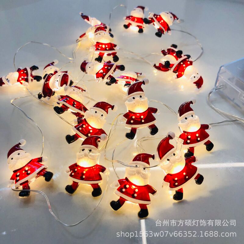 Led Copper Wire Lamp Christmas Fasteners Copper Wire Lamp Shape Lamp Santa Claus Snowman Holiday Decoration Waterproof Light String