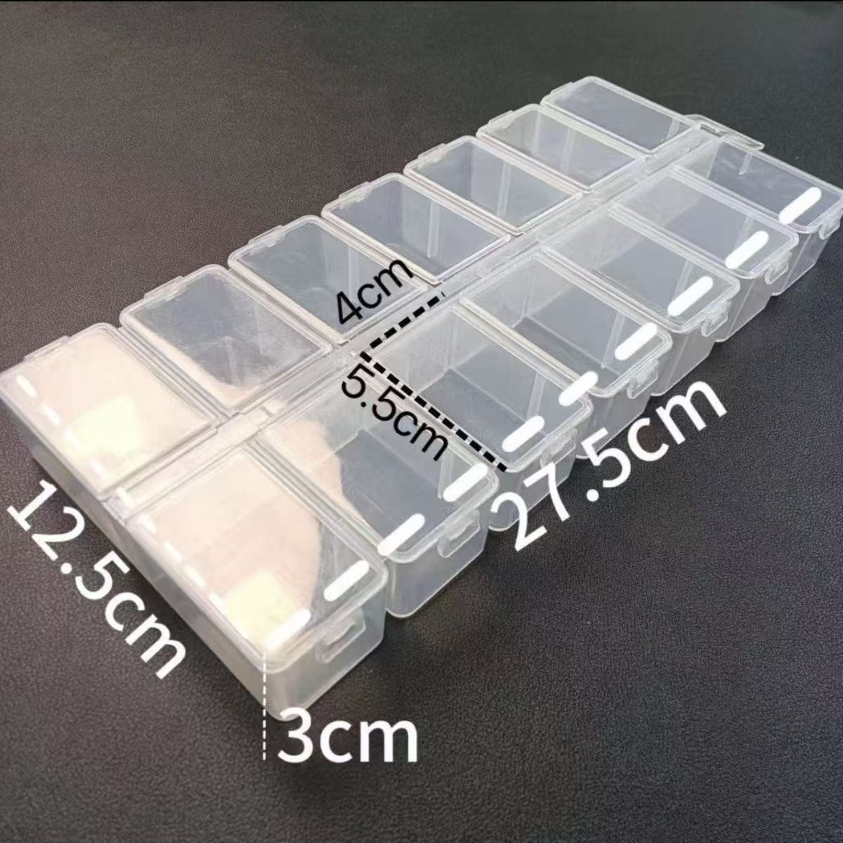 Accesorios DIY piezas de joyería cuentas transparentes caja de almacenamiento pendientes caja de almacenamiento joyería caja de acabado caja desmontable