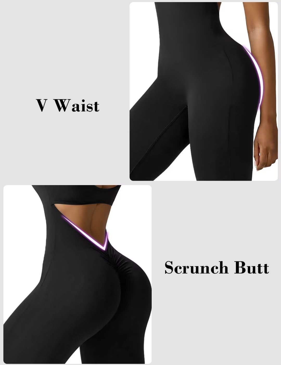 Women's Sleeveless Flared Jumpsuit Sexy Backless Tight Hip Lifting Yoga Jumpsuit For Women_ecoleips.com