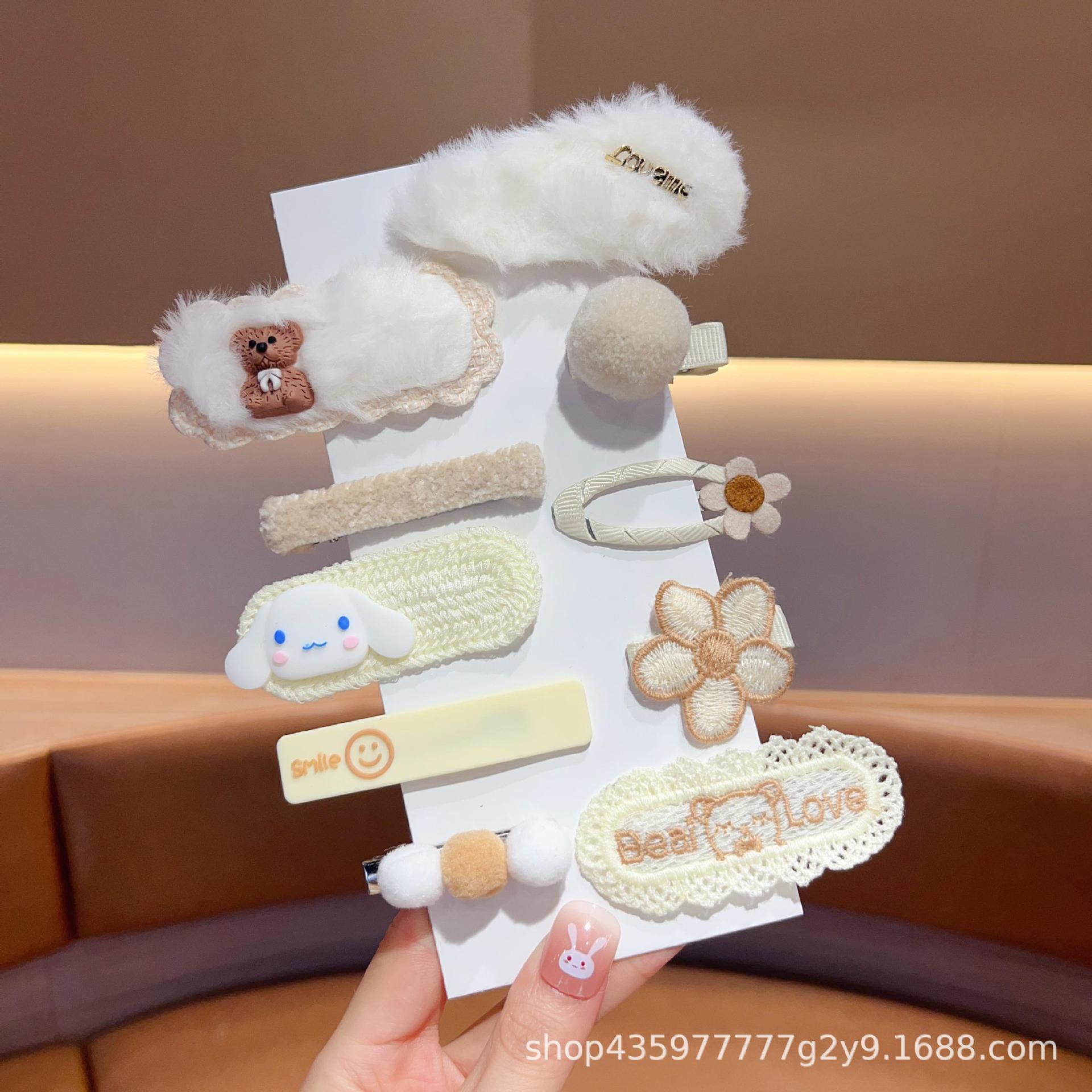 Pin de pelo de peluche para mujeres 2024 nuevo lindo peludo lateral peludo pin de cabello pin de cabello pin de cabello