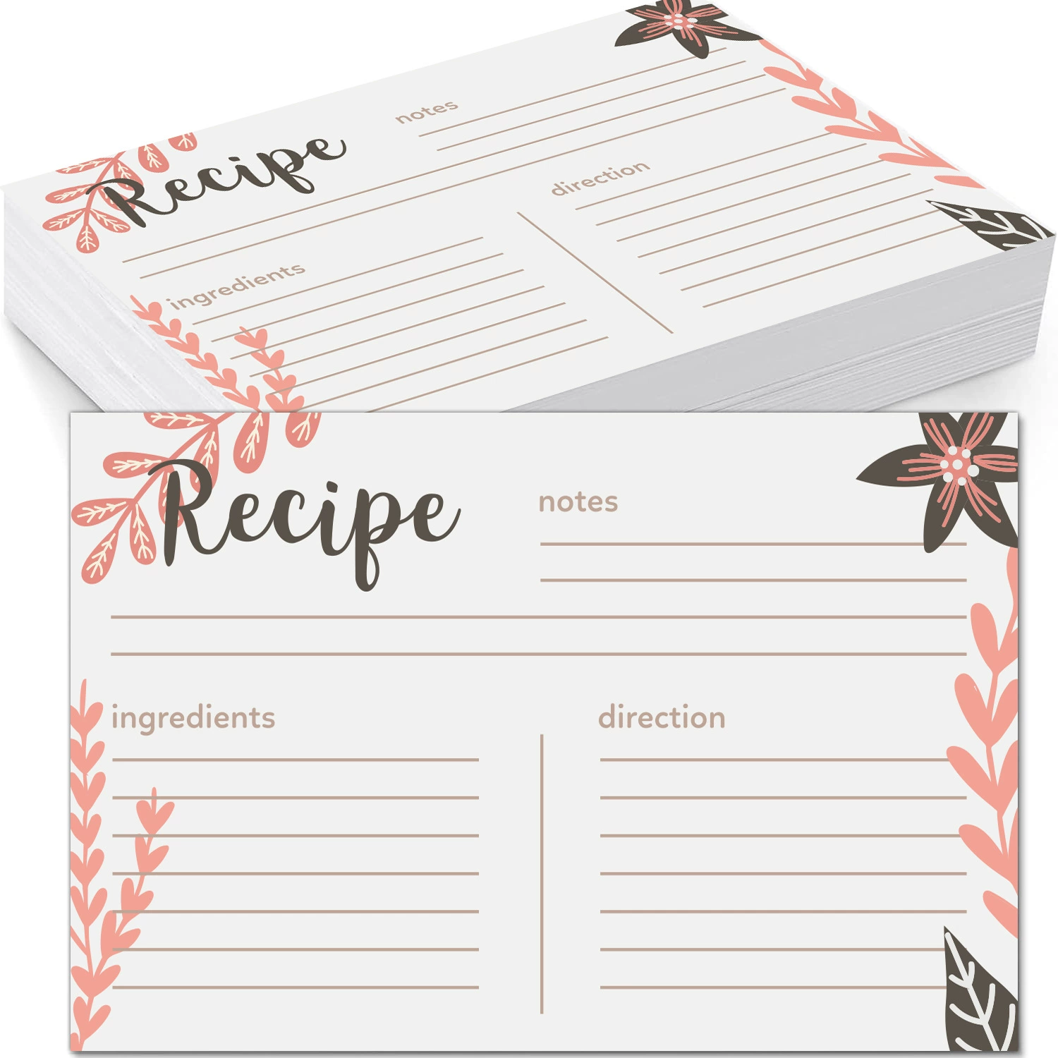 Карточка-рецепт Amazon TikTok для трансграничной торговли, карточка для записи ингредиентов, карточка для записи рецептов, 157 г, карточка для записи рецепта из креветочной кожи