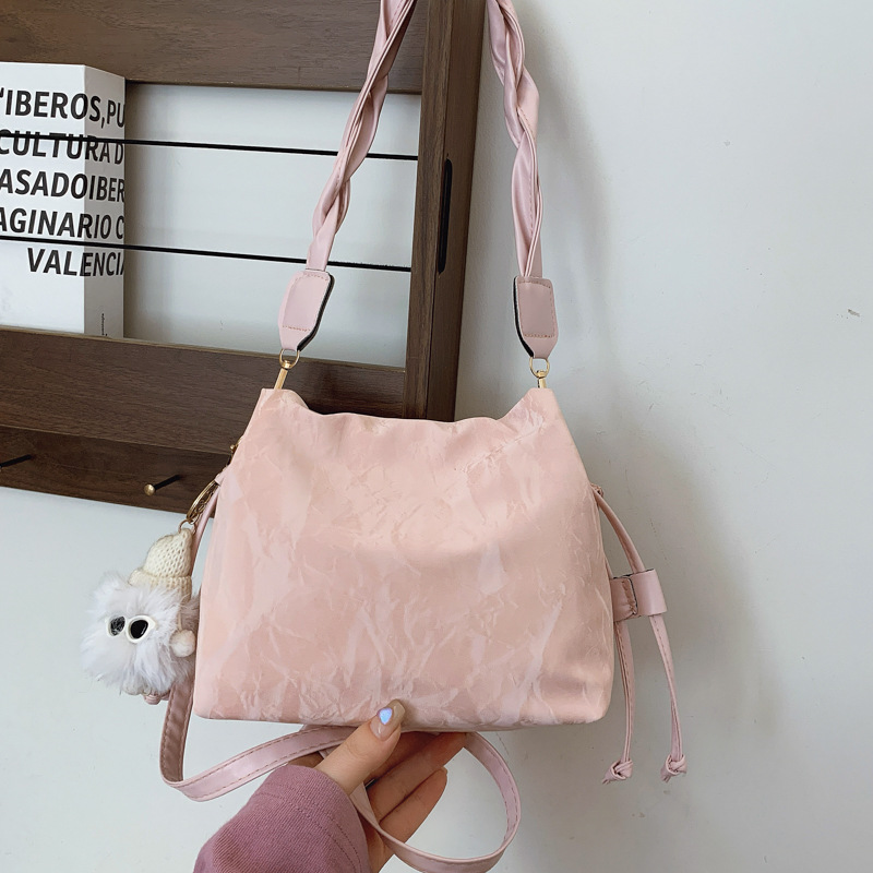 Large Capacity Drawstring Bucket Bag Stylish Casual Shoulder Bag_voghion.com