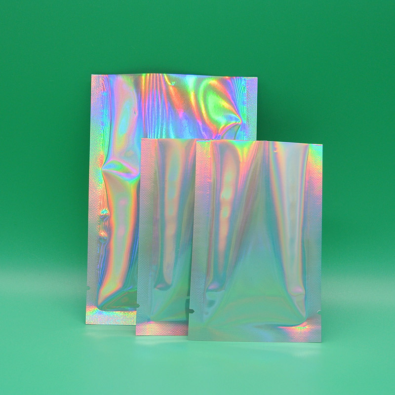 镭射平口袋 饰品铝箔袋子 真空袋幻彩全息包装袋可抽真空化妆品袋