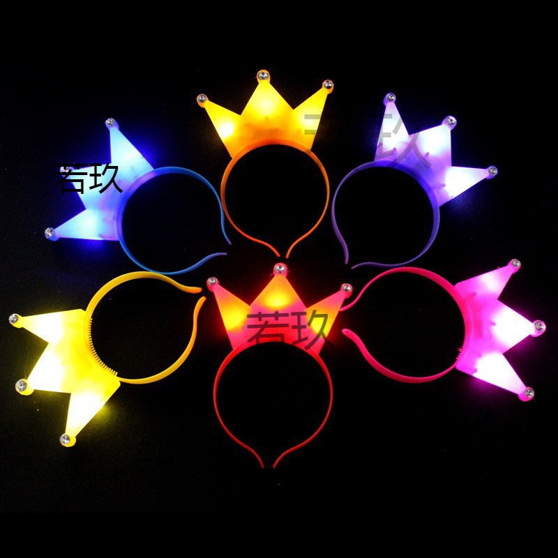 Noche puesto en el mercado de venta caliente Orejas de conejo tocado orejas de gato juguete al por mayor pequeño regalo cuerno diadema luminosa diadema
