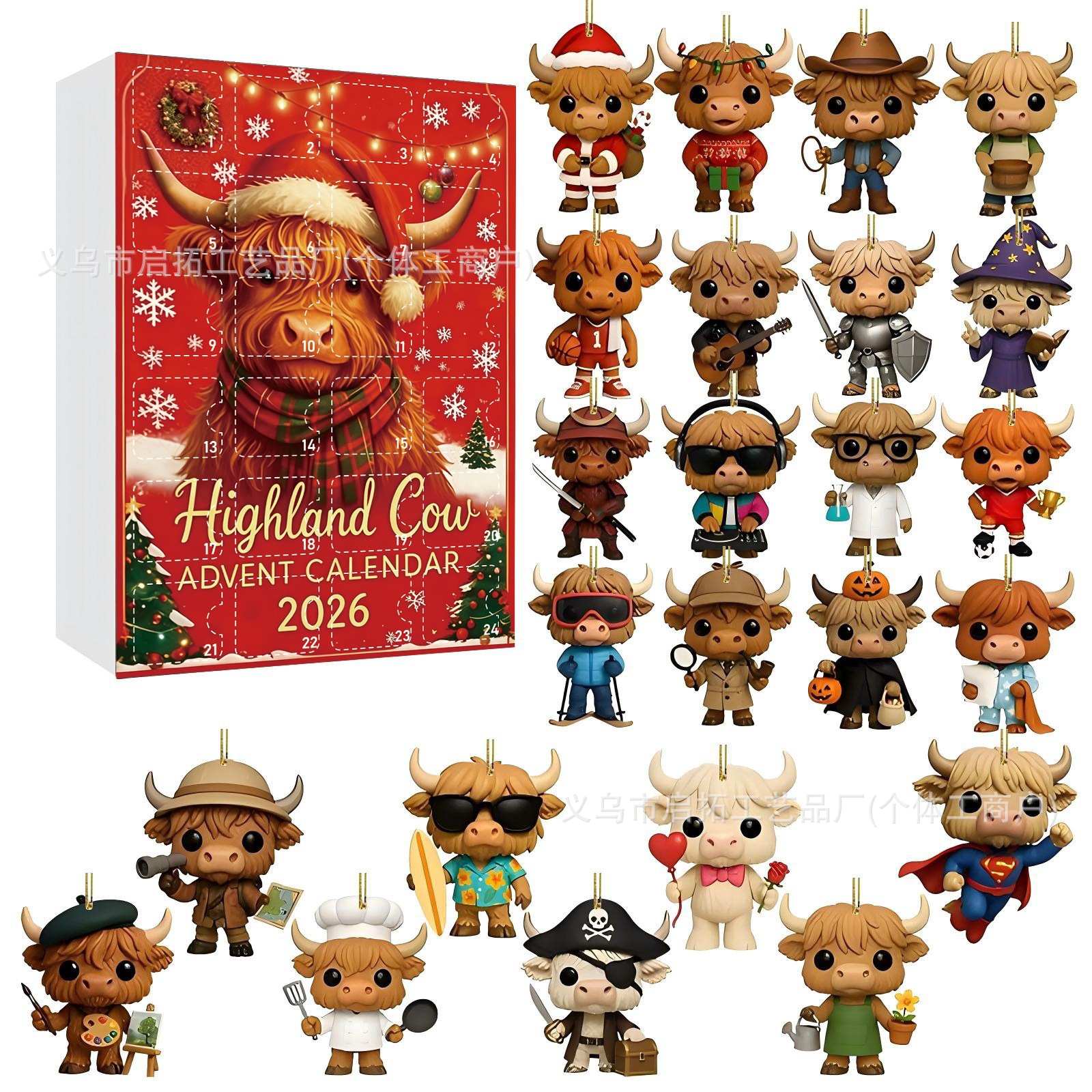 Calendario de Adviento Navideño de Cajas Sorpresa de Acrílico, Interactivo, para Navidad y Fiestas