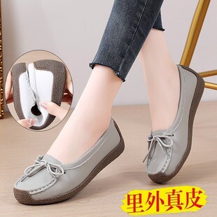 Classic Four Seasons Single-layer Shoes New Korean Style Casual Women's Flat Shoes with Bowknot