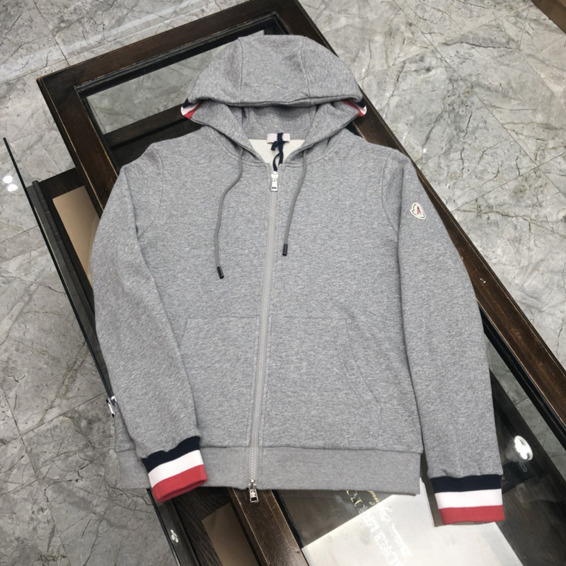 Cross-Border Foreign Trade Original Label Mengkoumiao Men's Hooded Sweatshirt Cardigan Zipper Embroidered Long-Sleeve Trendy Brand Sweatshirt for Men