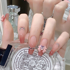 冰透甜美多巴胺少女穿戴甲 款假指甲成品美甲貼片 指甲貼片 Nails