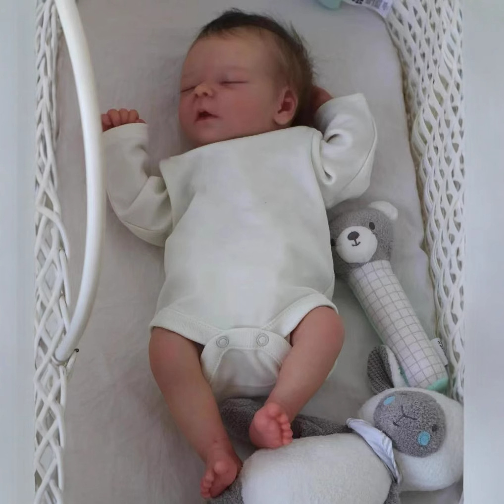 Muñeca de renacimiento de bebé de simulación Darren de 16 pulgadas