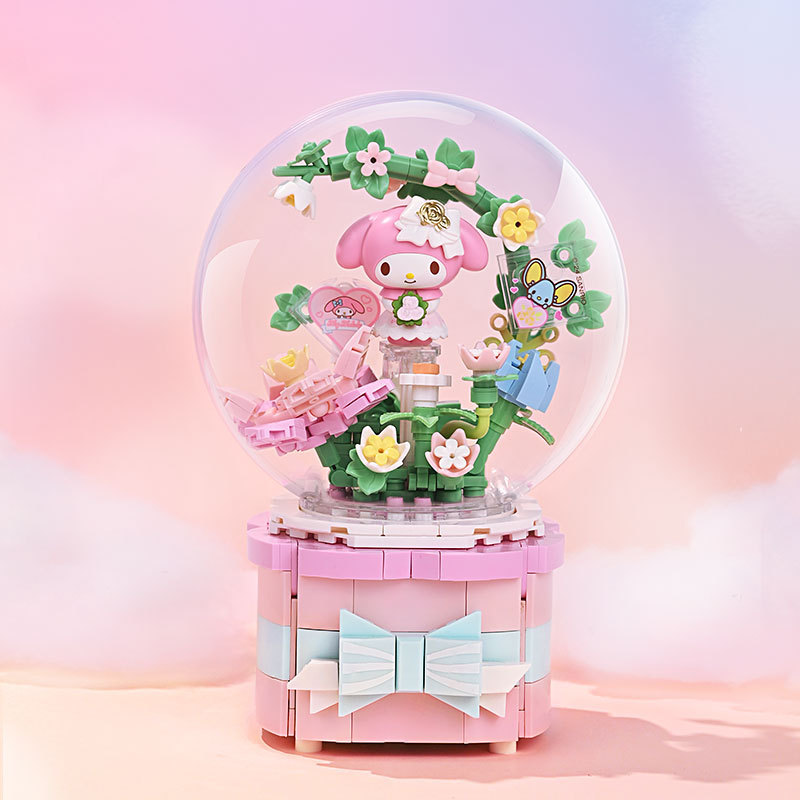 奇妙积木keeppley三丽鸥凯蒂猫大耳狗汉堡冰淇淋车积木玩具20847|undefined