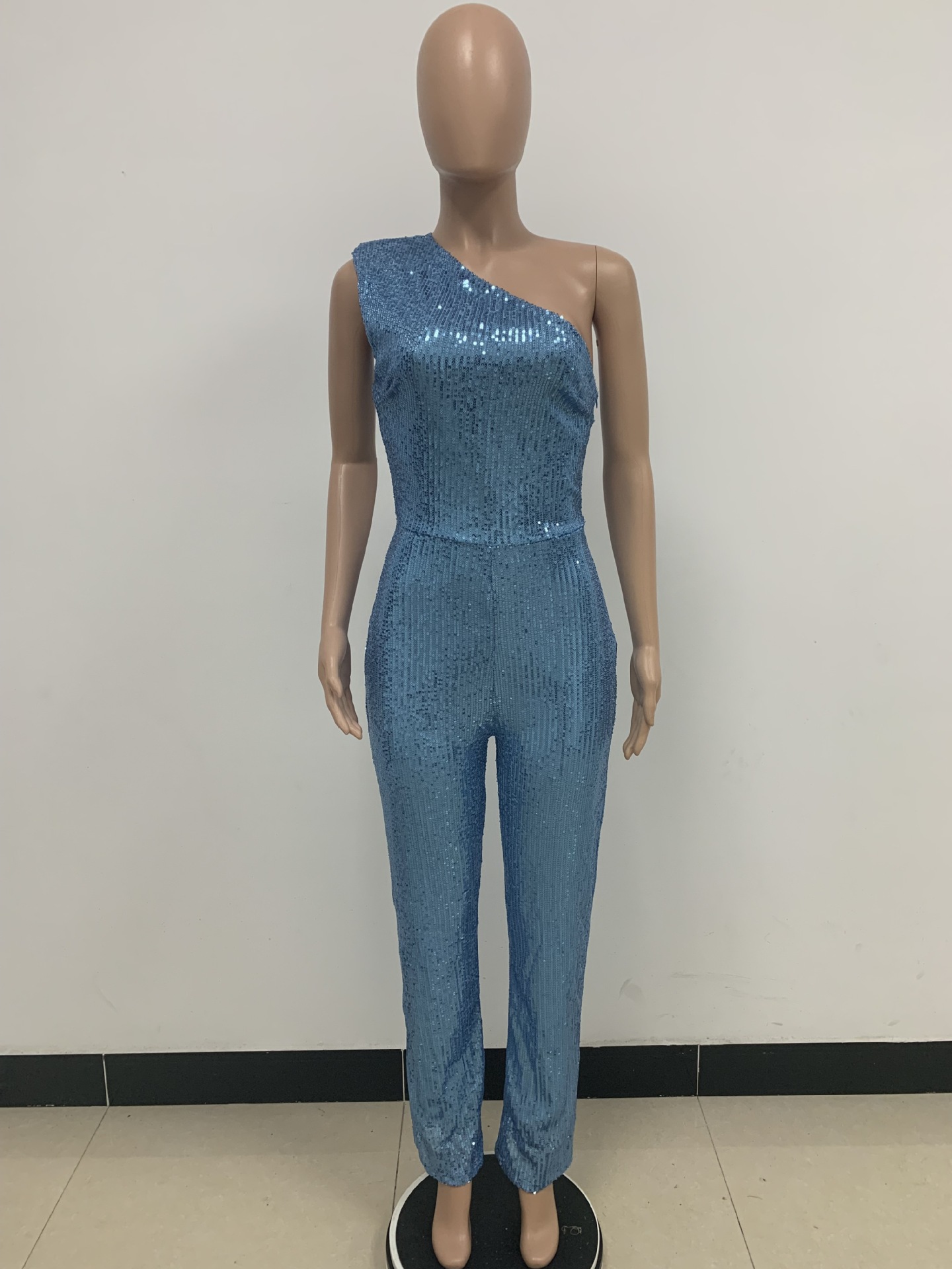 Women's Party Street Sexy Solid Color Full Length Sequins Jumpsuits display picture 47