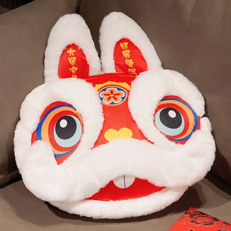 Guochao conejo almohada edredón de doble uso mascota Oficina siesta almohada manta tres en uno sofá cojín