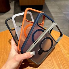 磨砂肤感适用iPhone17promax手机壳360旋转磁吸支架苹果17P保护套