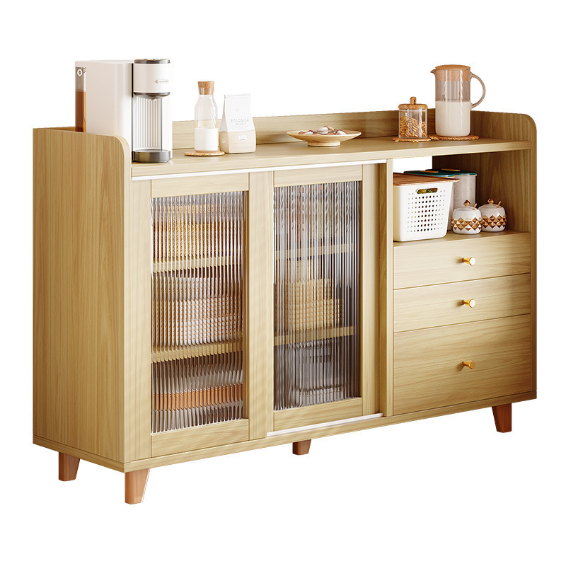 Fábrica directa japonesa gabinete de comedor contra la pared de madera sólida sala de estar armario de té cocina armario de almacenamiento