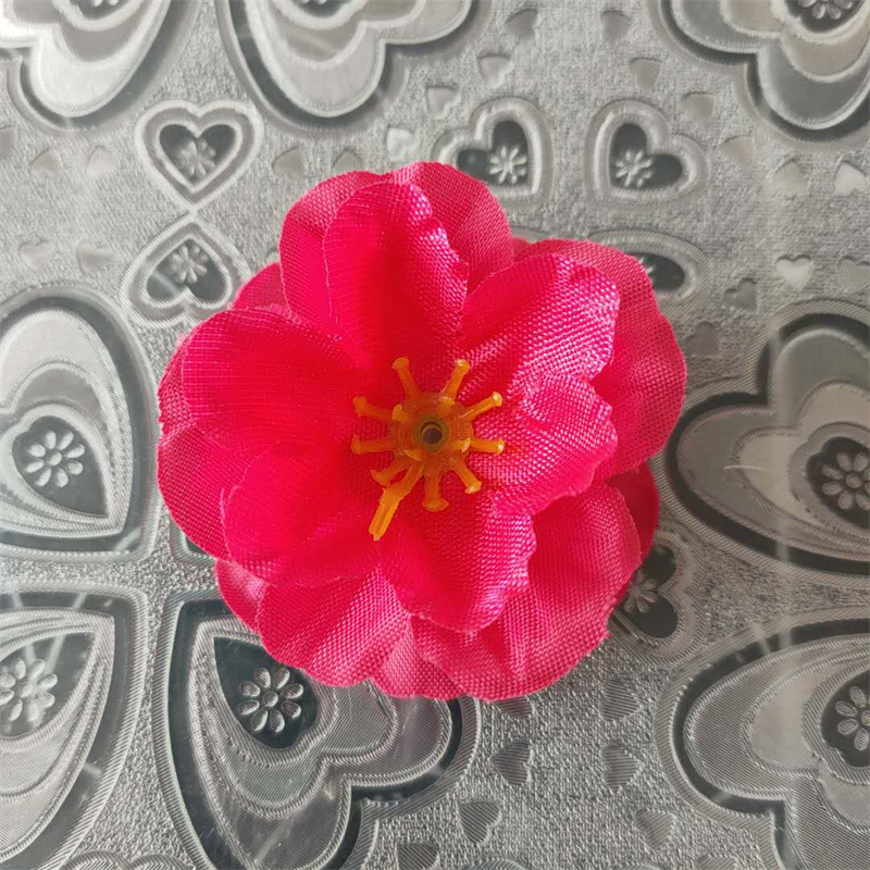 클래식 5cm 복숭아 꽃 로즈 레드 [1 꽃]
