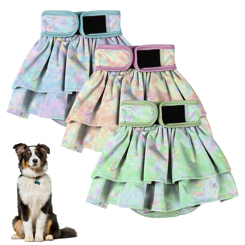 Брюки с защитой от подгузников для домашних животных Юбка Amazon Новые моющиеся брюки Сука Менструальные гигиенические брюки Трусики с защитой от домоганий