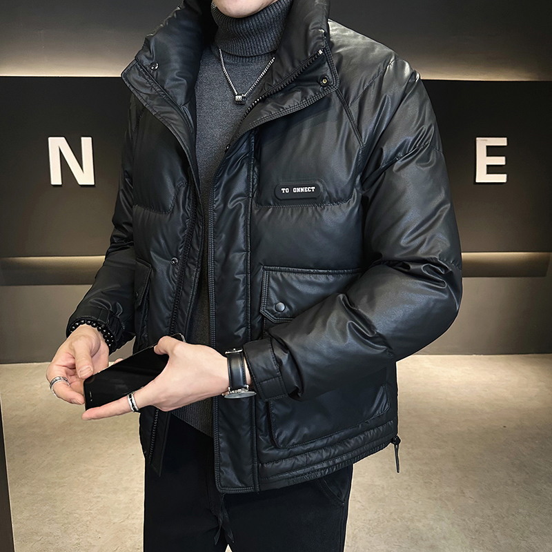 Winter trend fashionable solid color keep warm universal down jacket