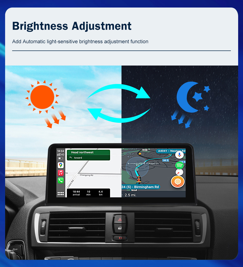 10.25'' Car Multimedia Display for Bmw 1/2 Series Nbt System Bluetooth Wireless Carplay