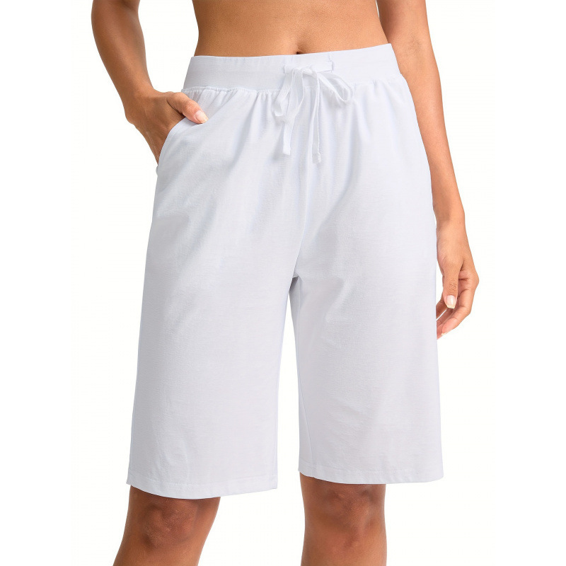 2025 New Cross-Border Dropshipping Women's Bermuda Shorts, 11-Inch Long Drawstring Over-The-Knee Shorts 2025 New Cross-Border Dropshipping Women's Bermuda Shorts, 11-Inch Long Drawstring Over-The-Knee Shorts