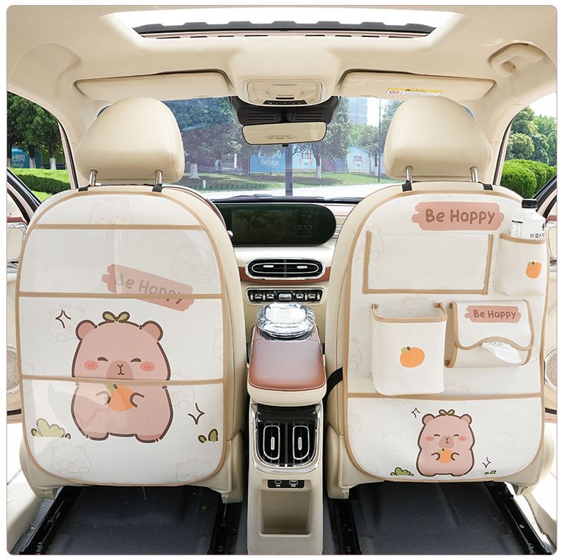Car Anti-Kick Pad, Rear Seat Back Storage Bag, Kids-Proof Anti-Wear Pad in the Car, Anti-Dirty and Easy-To-Clean Protective Pad