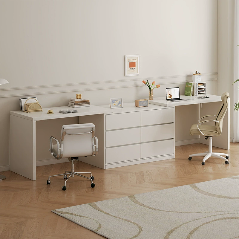 Компьютерный стол в кремовом стиле двойной стол студент дома исследование письменный стол простой стол девушка спальня стол