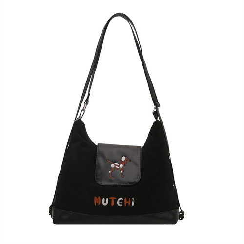 Tote bag for women 2024 new large-capacity commuter backpack casual street trend single shoulder armpit travel backpack