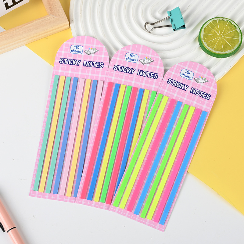 Colorful Fluorescent Ultra-fine Sticky Notes Classification Labels Student Key Mark Stickers Transparent pet Strip Index Stickers Colorful Fluorescent Ultra-fine Sticky Notes Classification Labels Student Key Mark Stickers Transparent pet Strip Index Stickers