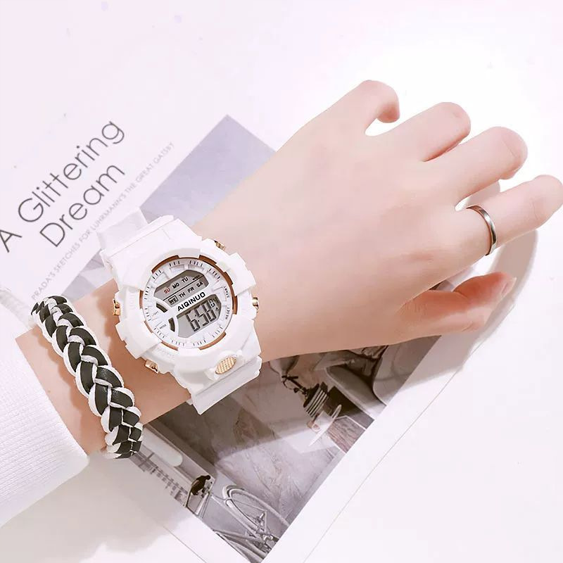 Moda al por mayor tendencia deportiva juvenil estudiantes reloj despertador impermeable noche reloj electrónico comercio exterior en vivo un agente image 8