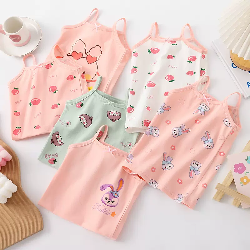 女童背心a类纯棉吊带女打底内穿无袖上衣宝宝外穿儿童背心吊带衫