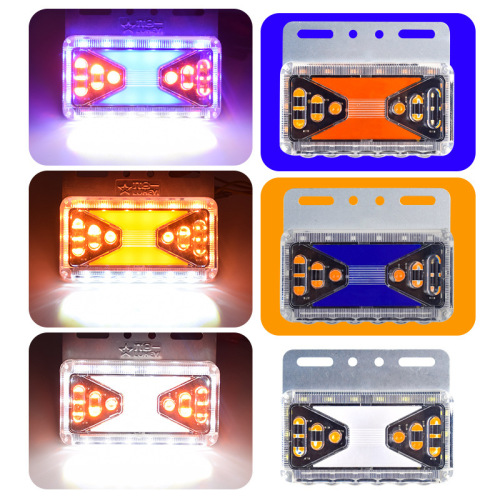 24V large truck running water light guide side light trailer high brightness waterproof led running water turning driving lighting side light waist light